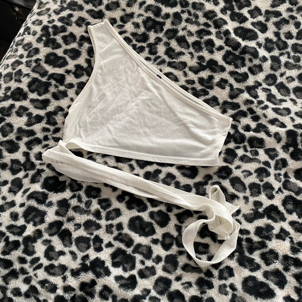 white crop top